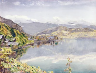 Luzernin järvi, Pilatus-vuori kaukana, 1857